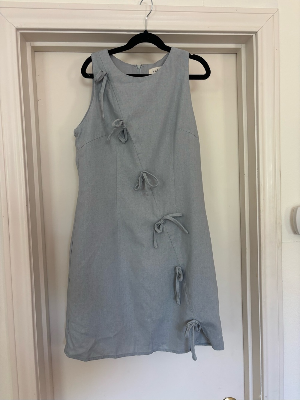 Blue bow mini dress size small